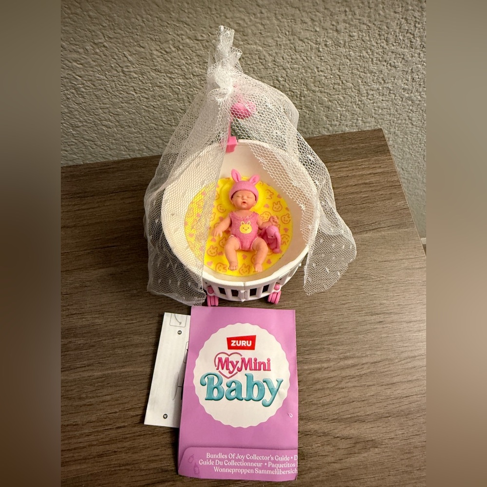 My Mini Baby ~Crib - Pink Outfit & Bunny